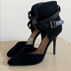 BRAND NEW — Black Faux Suede Stilettos